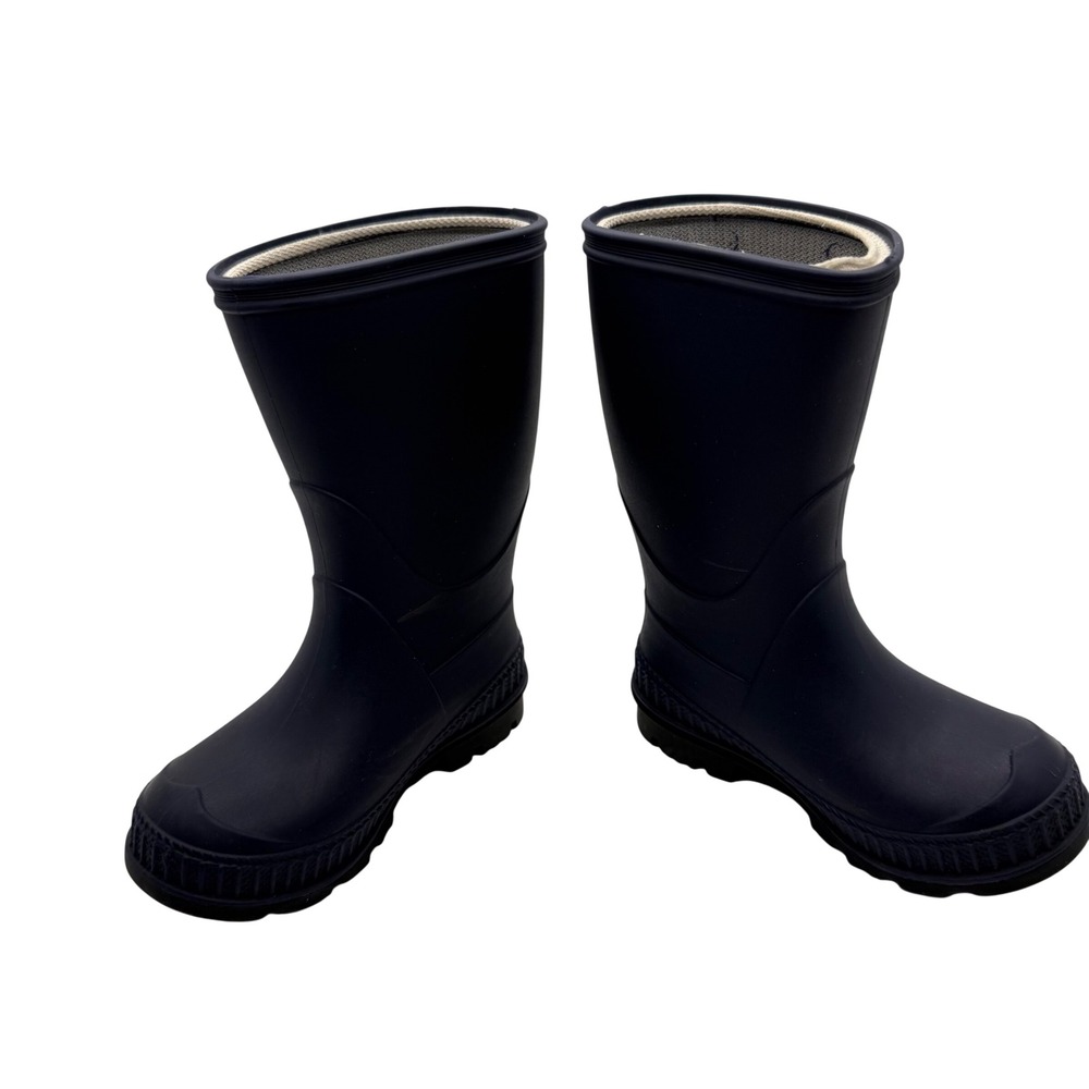 Kamik Stomp Kids Rain Boots Navy Blue Waterproof Rubber Made in Canada Size 5